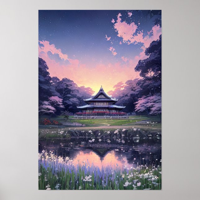 Trä Mansion Amidst Nature's Embrace Poster (Framsidan)