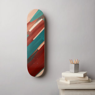 Trä och turkos mini skateboard bräda 18,5 cm