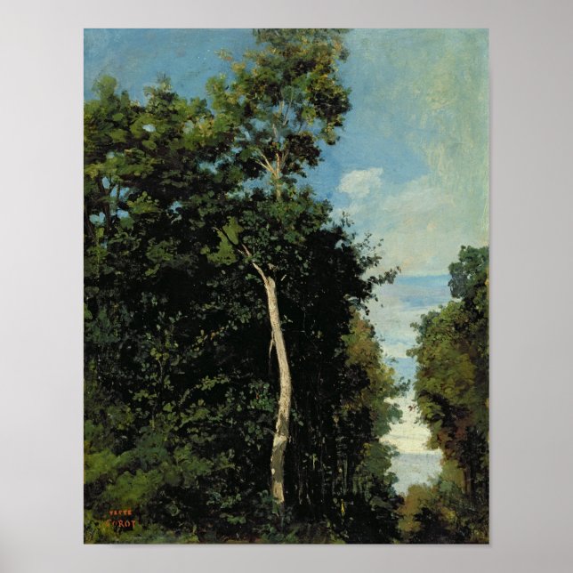 Trä på Cote de Grace i Honfleur Poster (Framsidan)