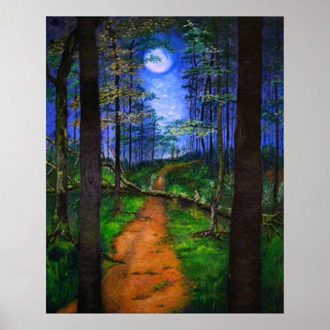 Trä Painting - Moonlit Abandon Poster (Framsidan)