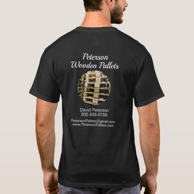 Trä Pallet Business T Shirt (Baksida)
