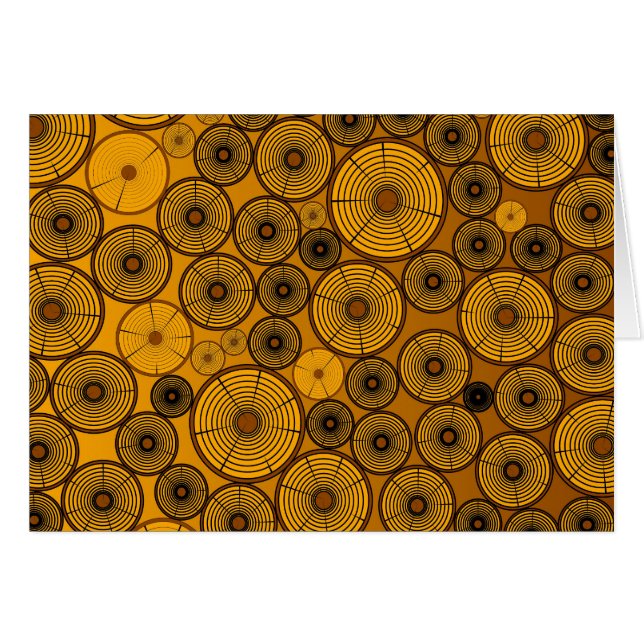 Trä Pile Hälsningskort (Framsidan Horizontal)