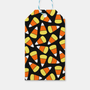 Trä-presentkort med Candy Corns-tema Presentetikett