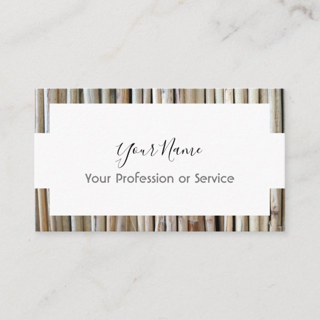 Trä ram-design för insida-tjänster! visitkort (Framsida)