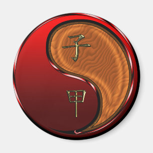 Trä Råtta Magnet