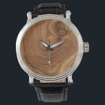 Trä Rustik Tek Trästruktur Trämönster Foto Armbandsur<br><div class="desc">Ett närbildsfoto av en rustik mörk chokladbrun teakveds textur. En enkel och minimalistisk trätemad design.</div>