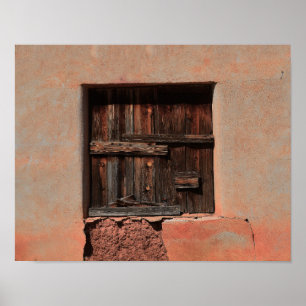 Trä Shutters in Adobe House Poster