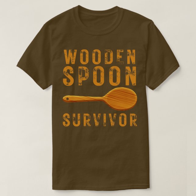 Trä Spoon Survivor 11 T Shirt (Design framsida)