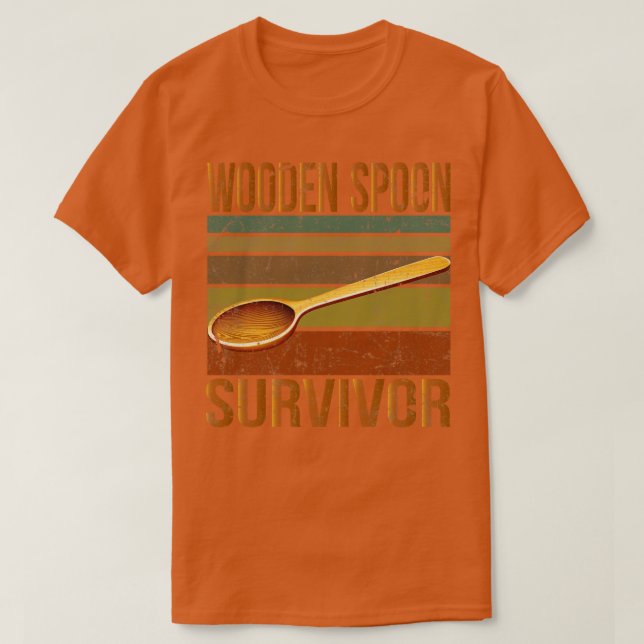 Trä Spoon Survivor 6 T Shirt (Design framsida)