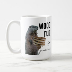 Trä Springa för Pancakes (med Woodchuck) Kaffemugg