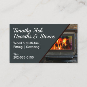 Trä Stove Log Burner Fitter Visitkort