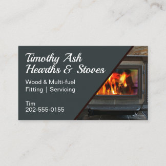 Trä Stove Log Burner Fitter Visitkort