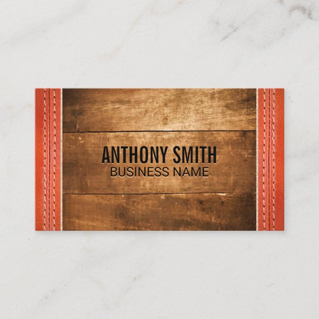 Trä | Titelläder Visitkort (Framsida)