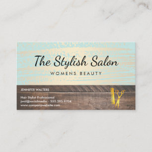 Trä Trim Guld Brushed Beauty Salon Visitkort