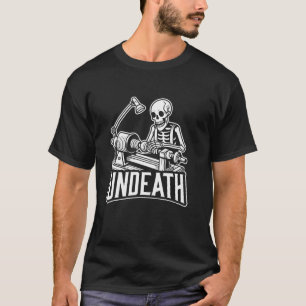 Trä Turning Skeleton Woodving Woodworking working T Shirt