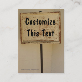 Trä underteckna den vertikala visitkorten visitkort