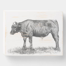 Trä Wall Art Rustic Cow