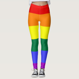 Traa-Solbränna regnbågedamasker Leggings