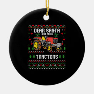 Traaktförare Ugly Julafton Sweater Harvester Farme Julgransprydnad Keramik