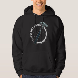 Träarbetare Inte En Borr Hammar Träbearbetning Pap Hoodie