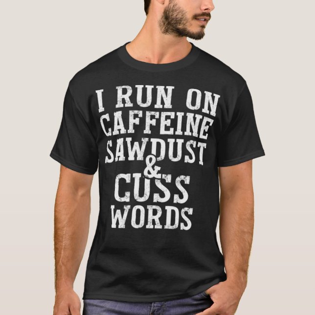 Träarbete och gåva lustig donut t shirt (Framsida)