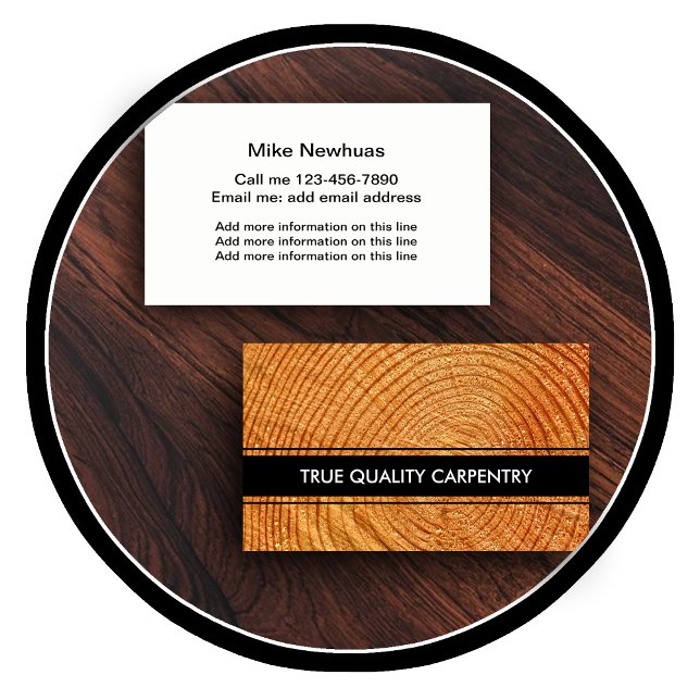 Träarbeten Snickeridesign Visitkort (carpenter business cards)