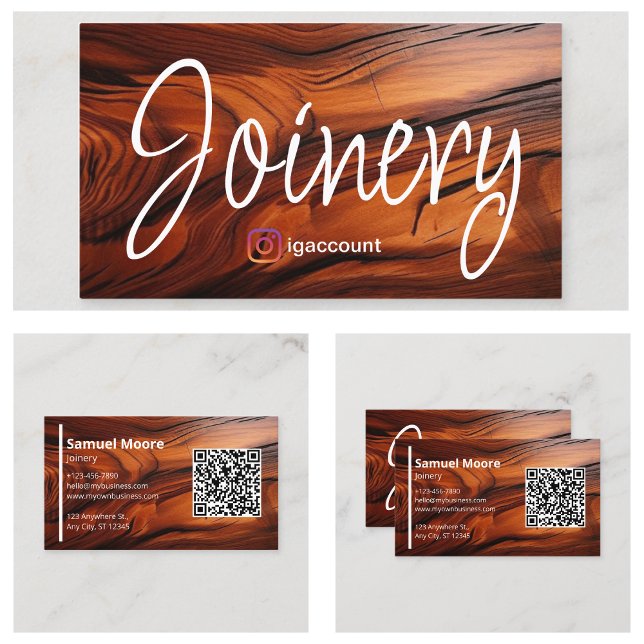 Träarbetskokobolträ Visitkort (Woodworking Cocobolo wood Business Card
)
