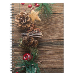 träbakgrund med gräs-konger anteckningsbok