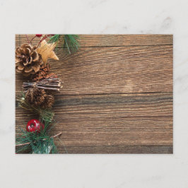 träbakgrund med gräs-konger helg vykort