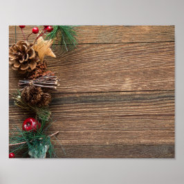 träbakgrund med gräs-konger poster