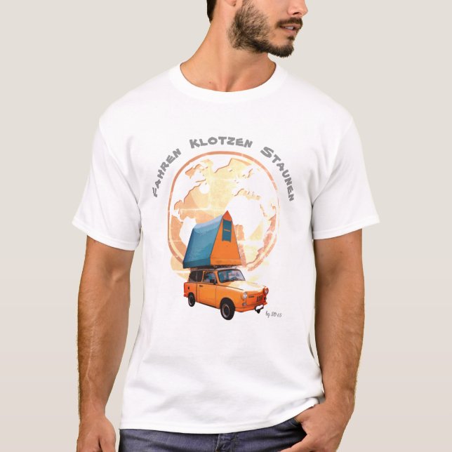 Trabant auf Weltreise T Shirt (Framsida)