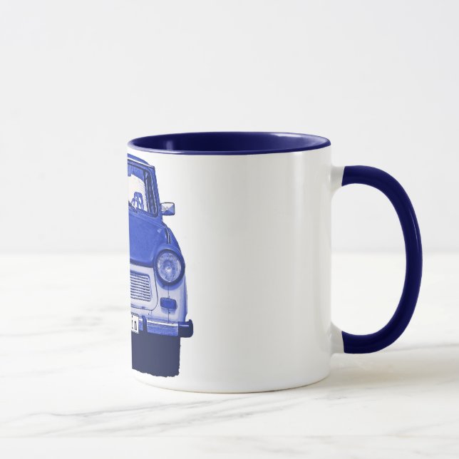 Trabant bil i blått, Berlin Mugg (Höger)