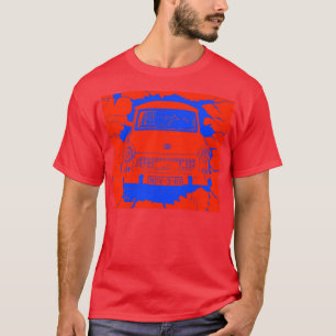 Trabant bil och röd/blåttBerlin vägg T Shirt