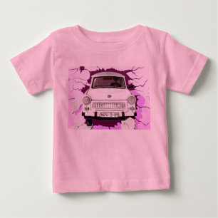 Trabant bil och rosa/lila Berlin vägg Tröja