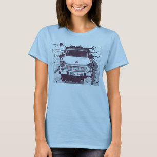 Trabant bil, svart & vit, Berlin vägg (1) T-shirt