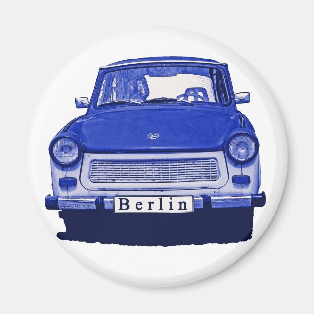 Trabant Car i Blue, Berlin Magnet (Framsidan)