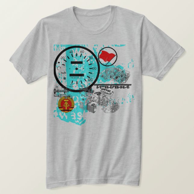 Trabant Öster Tysk personbil Tee (Design framsida)