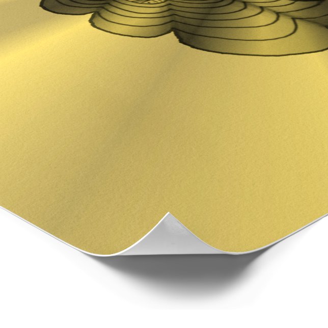 Träbart metalliskt Anpassade av Guld Poster (Hörn)