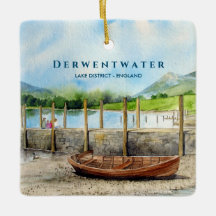 Träbåt i Derwentwater Sjö District Cumbria