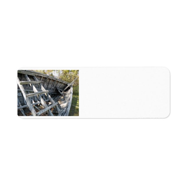 Träbåtsetiketter Returadress Etikett (Framsidan)