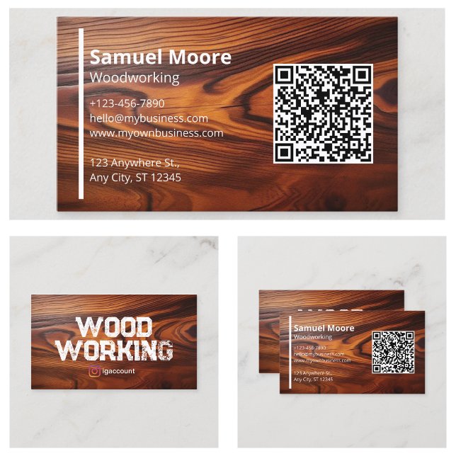 Träbearbetande hantverkare visitkort (Woodworking Artisans Business Card
)