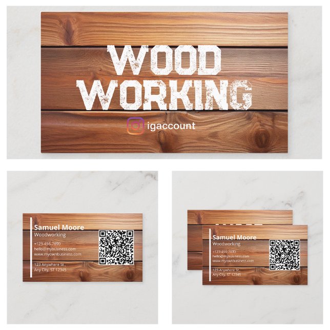 Träbearbetning Professionell Sågverk Visitkort (Woodworking Professional Sawmill Business Card
)