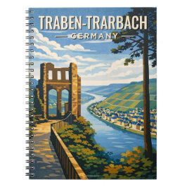 Traben-Trarbach Vintage Travel Art Anteckningsbok