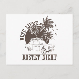 Trabi DDR Pappe ’Alte Liebe rostnicht’ Vykort