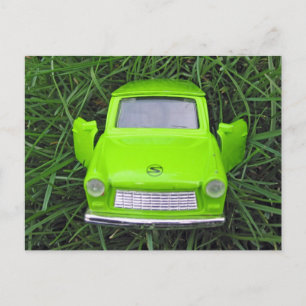 Trabi på gräs vykort