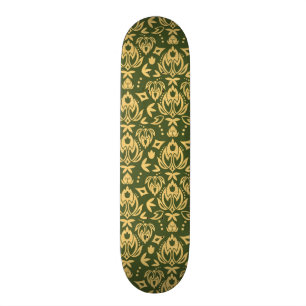 Träblom- damastast mönsterbakgrund skateboard bräda 19,5 cm