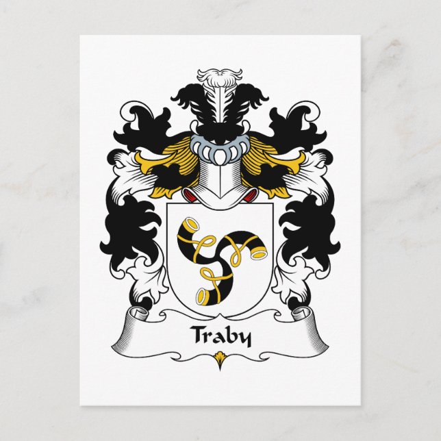 Traby Family Crest Vykort (Framsida)