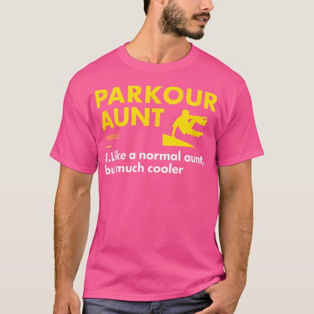 Traceur Aunt Definition Parkour T Shirt (Framsida)