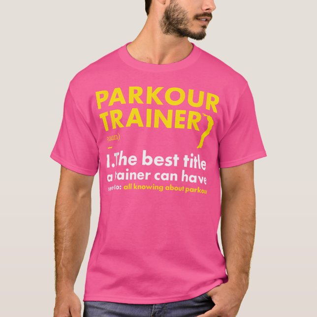 Traceur Trainer Definition Parkour T Shirt (Framsida)