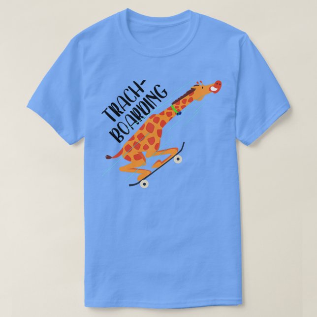 Trach-Boarding Funny Giraffe Tracheostomy Awarenes T Shirt (Design framsida)